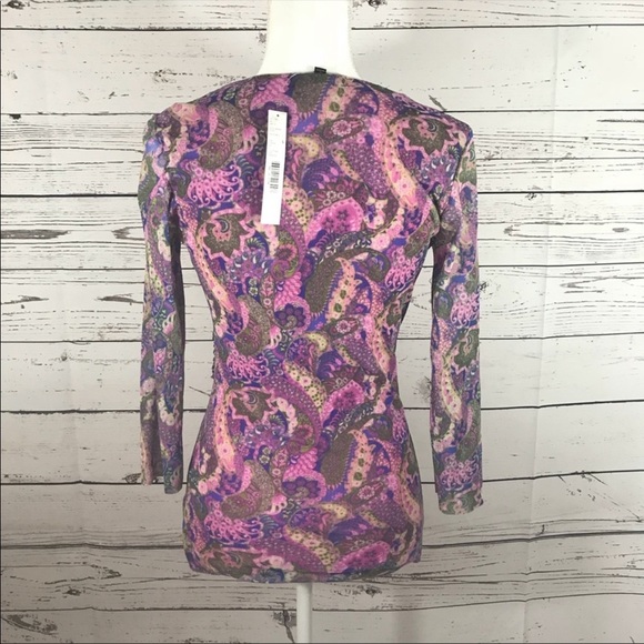 NWT Alex Marie v neck blouse paisley pattern - Picture 2 of 6
